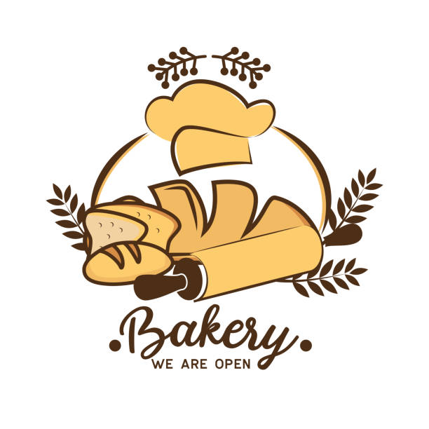 Bakery icon isolated on white background, vector illustration Bakery icon isolated on white background, vector illustration flour label designs stock illustrations