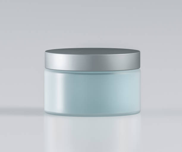 istock Glass jar for cosmetics with a lid - 3D illustration 1170079983
