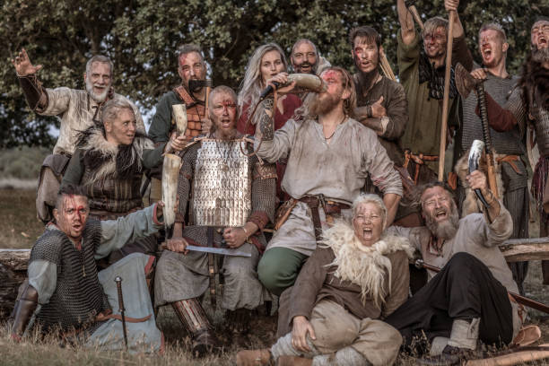 istock Vikings resting on a highland battlefield 1170080156