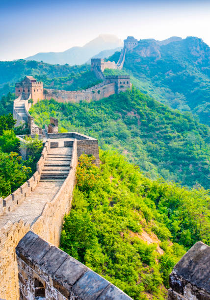 la gran muralla china - china asia traditional culture travel fotografías e imágenes de stock