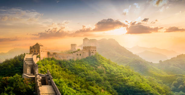 la gran muralla china - norte de china fotografías e imágenes de stock