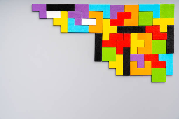 istock Puzzle toy for Kid in creative education concept in flat lay 1170084706