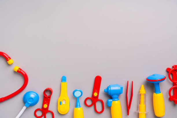 istock Doctor set toy for Kid in creative education concept in flat lay 1170084738