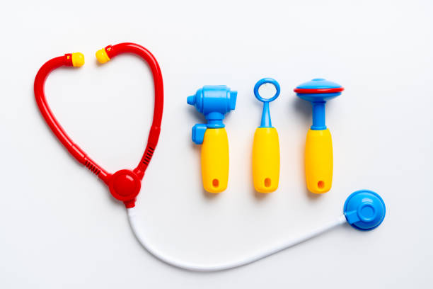 istock Doctor set toy for Kid in creative education concept in flat lay 1170084764