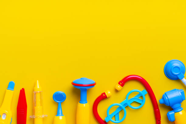 istock Doctor set toy for Kid in creative education concept in flat lay 1170084776