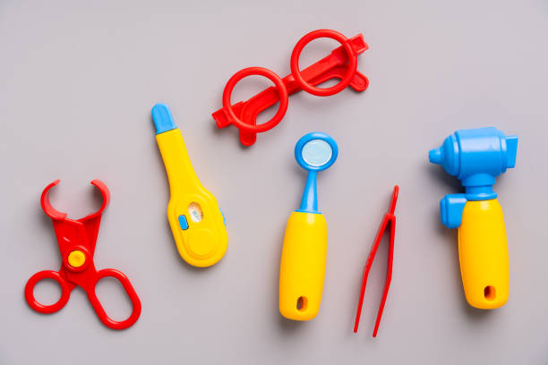 istock Doctor set toy for Kid in creative education concept in flat lay 1170084784
