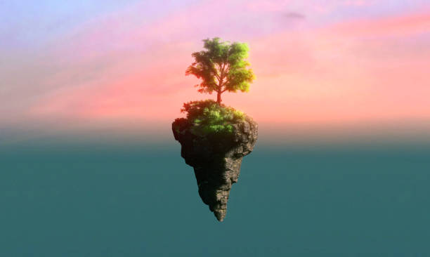 Floating island Floating island surreal stock pictures, royalty-free photos & images