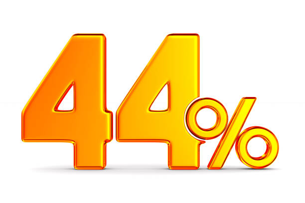 istock fourty four percent on white background. Isolated 3D illustration 1170085663