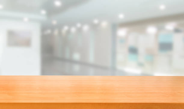 istock Empty wood table with blur beautiful background for your product display. 1170085764