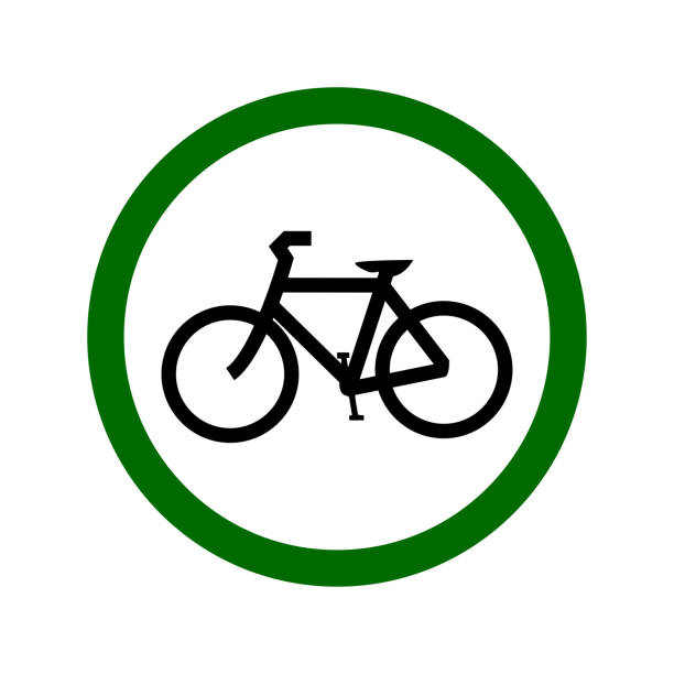 ilustrações de stock, clip art, desenhos animados e ícones de usa traffic road signs.the road is and official bicycle route.vector illustration - rules of the road
