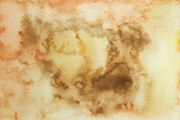 istock Abstract dirty brown watercolor paint background. 1170088364