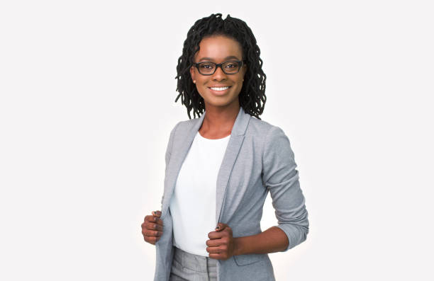 istock Confident African American Business Lady Smiling At Camera, White Background 1170089606
