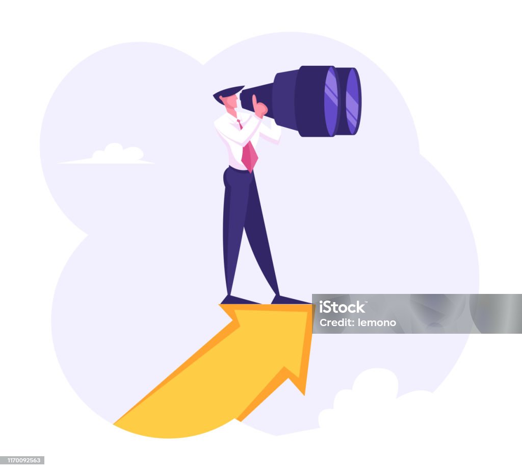 Ilustración de El Hombre De Negocios Se Encuentra En La Observación Enorme De Flechas A Binoculares En Busca De Ideas Financieras Exitosas Business Man Visión Pronóstico Predicción Estrategia De Planificación Futura Dibujos Ilustración de El Hombre De Negocios Se Encuentra En La Observación Enorme De Flechas A Binoculares En Busca De Ideas Financieras Exitosas Business Man Visión Pronóstico Predicción Estrategia De Planificación Futura Dibujos