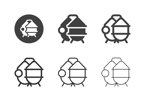 Brewery Process Tank Icons Multi Series Vector EPS File.