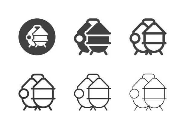 Vector illustration of Brewery Process Tank Icons - Multi Series
