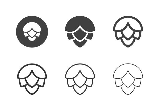 Hopfen Crop Icons - Multi-Serie – Vektorgrafik