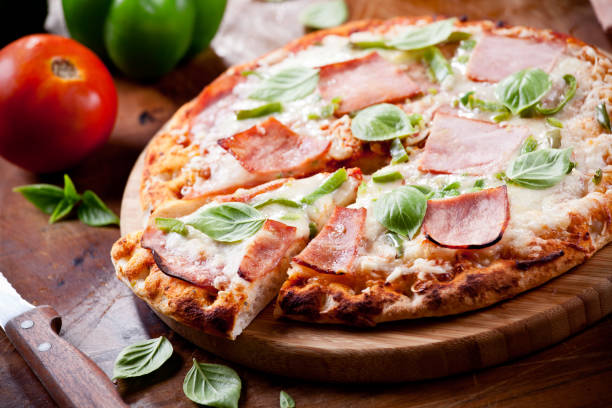 istock Slice Of Homemade Pizza With Bacon 1170099616