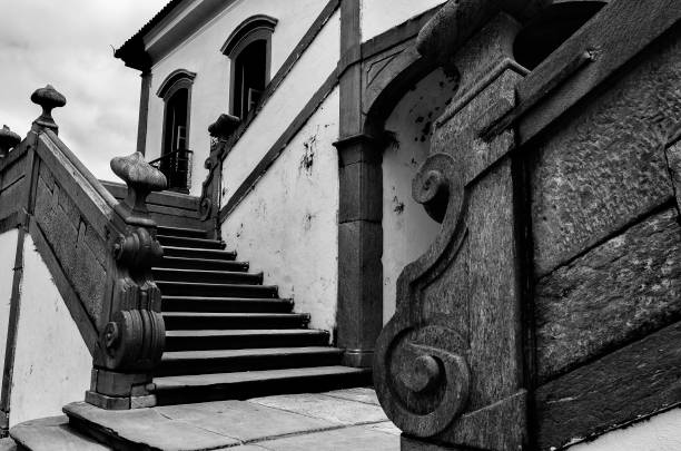 istock Very ancient stone stair in a colonial building 1170099815
