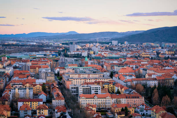 istock Romantic panoramic cityscape in Maribor 1170104903