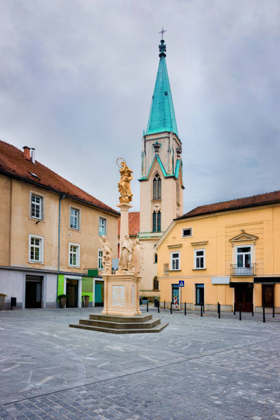 istock Cathedral at main Stane Street in Celje Slovenia 1170109593