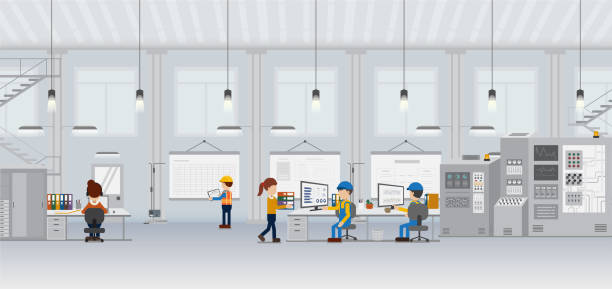 Factory Inside Illustration