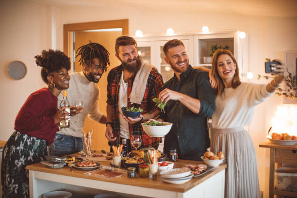 istock New year dinner preparation selfie 1170118359