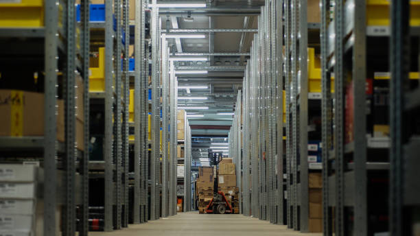 istock Metal racks in the Storage Area Warehouse 1170120243