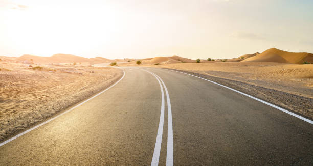 Desert road in the Middle East