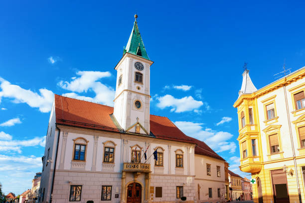istock Tower in Town Hall with flags in Varazdin 1170128622