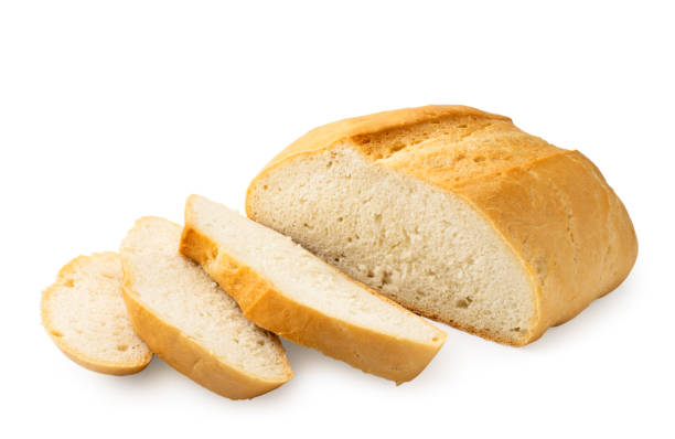 istock Round bread sliced on a white background. Isolated 1170133774