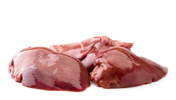 istock Raw chicken liver on a white background. 1170134147