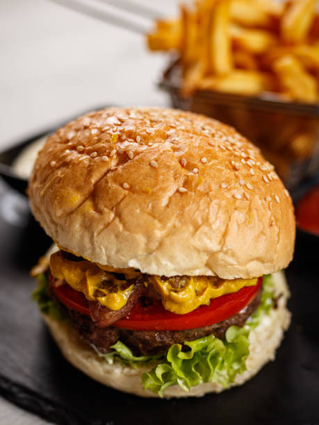 istock Burger with french fries 1170139519