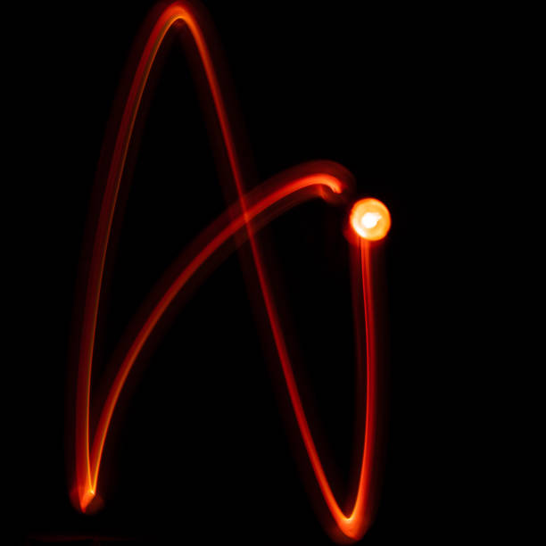 Ai Lightpainting Ai Japanese word for love draw with light orange red on black background Ai Light painting Ai Japanese word for love draw with light orange red on black background. Night light. lightpainting stock pictures, royalty-free photos & images