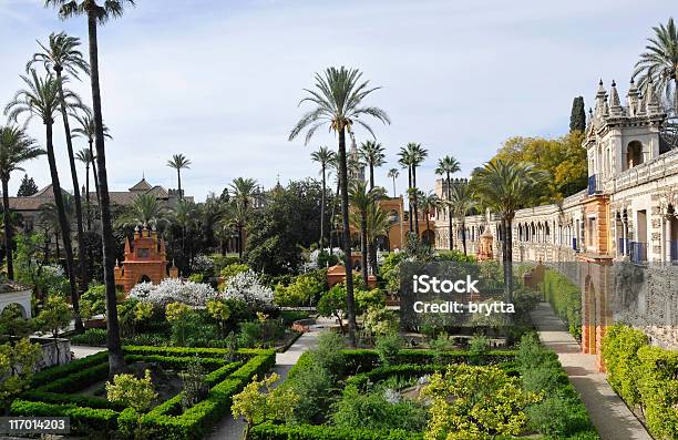 Royal Alcazar Gardens Stock Photo - Download Image Now - Seville, Alcazar Palace, Sevilla Province