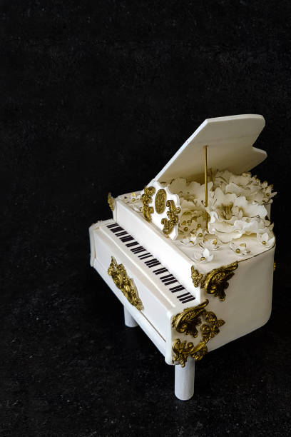 istock The handmade cake in the shape of a white piano 1170149059