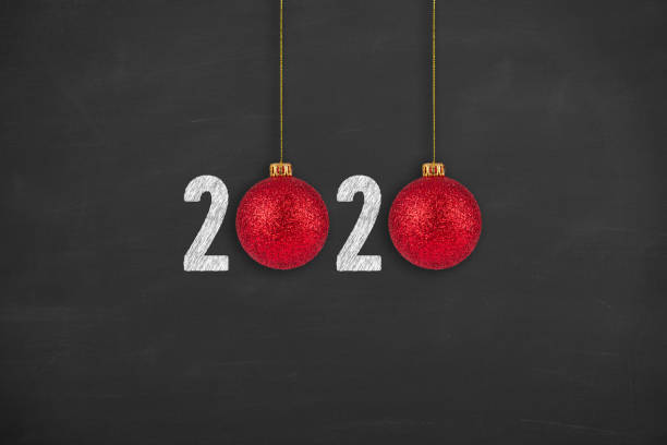 New year concepts 2020 on Chalkboard Background