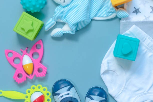 istock Baby clothes and toys. 1170153367