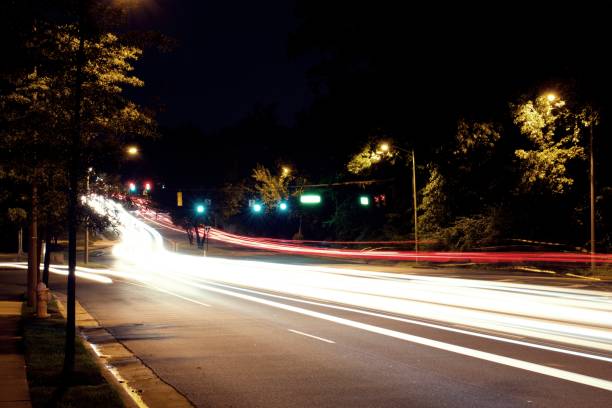 istock Light Trails made from Car lights during the night 1170162660
