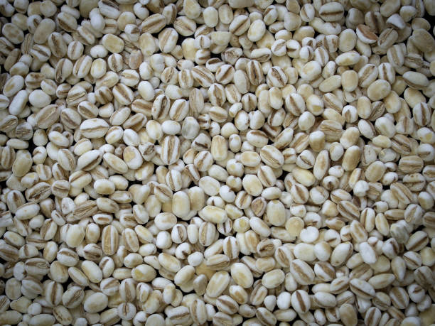 Detail view of pearl barley heap. Detail view of pearl barley heap. belconnen stock pictures, royalty-free photos & images