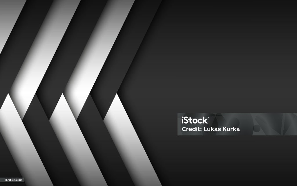 Black And White Overlayed Arrows Abstract Modern Vector Background