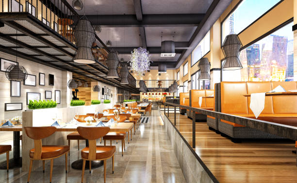 istock 3D render of cafetaria and restaurant 1170166471