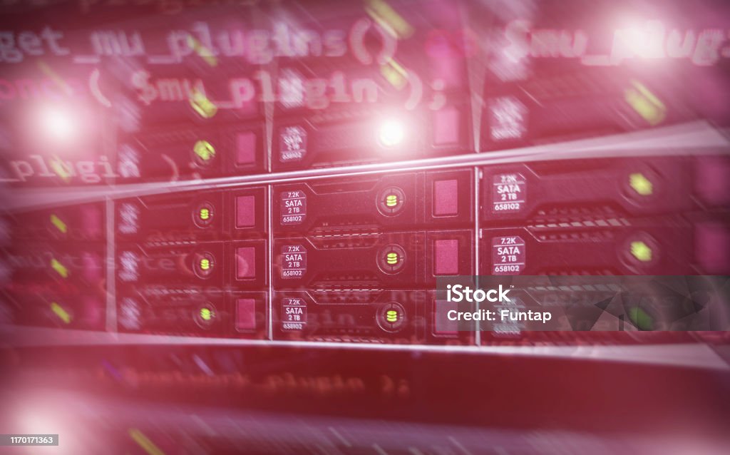 Disk Storage Array Modern Technical Hosting Site Stock Photo - Download ...