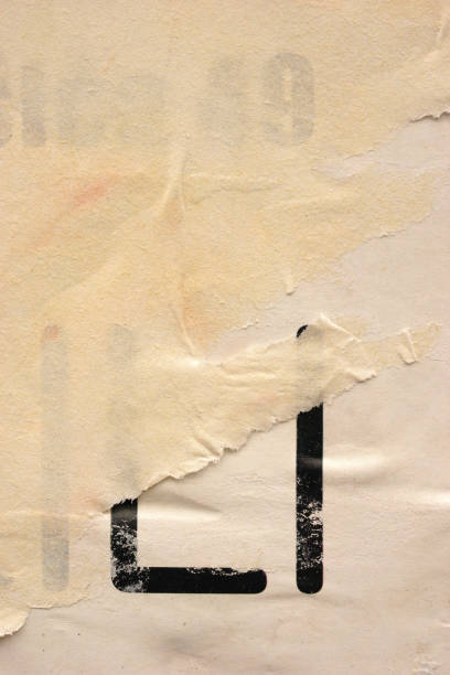 istock Old blank ripped blank torn paper crumpled creased posters grunge textures backdrop backgrounds placard / Empty space for text 1170171898