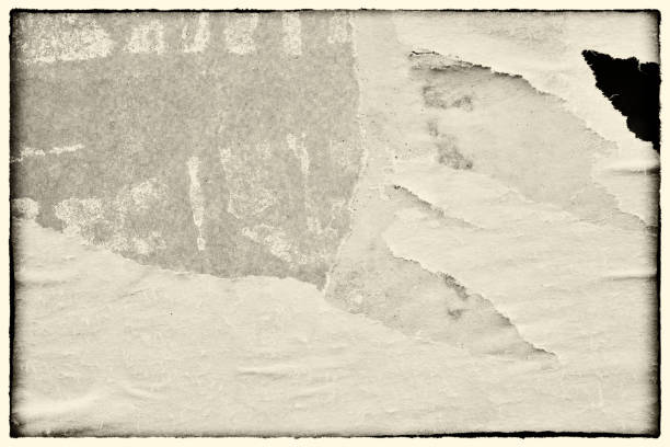 istock Blank old ripped torn crumpled creased posters grunge textures backdrop background frame / Empty space for text 1170171913