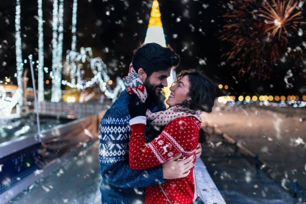 istock Young couple enjoying in New Year 1170175428
