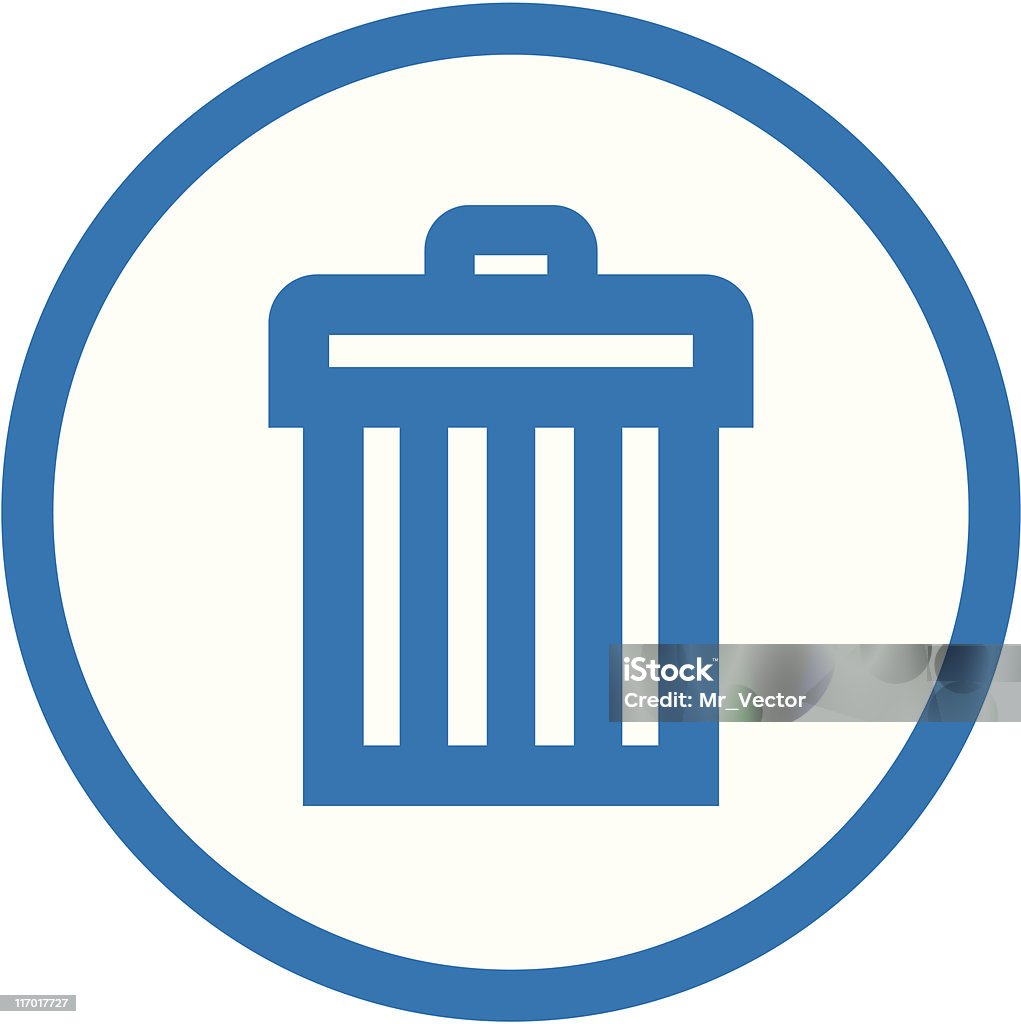 vector icono del recipiente para la basura - arte vectorial de Basura libre de derechos