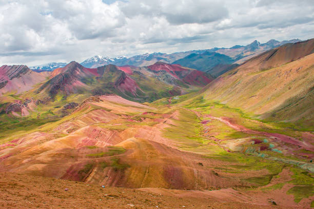 istock View from the summit into the rainbow mountains 1170180332