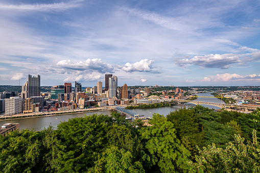 Views of the Pittsburgh skyline from Mount Washington