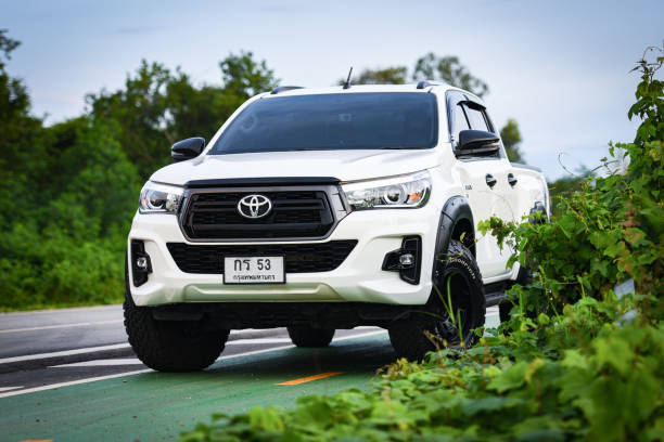 abrigo agua Transistor New Toyota Hilux Revo Rocco White Pickup Truck Offroad Car Double Cab 4x4  On The Road Car Brand From Japan Based Stock Photo - Download Image Now -  iStock