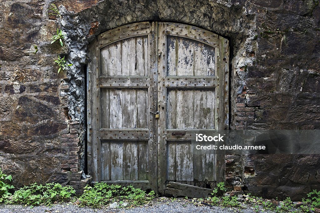 Vecchio porta. Immagine a colori - Foto stock royalty-free di Abbandonato